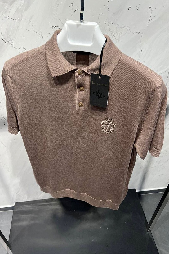 Классическое мужское поло Billionaire бежевого цвета