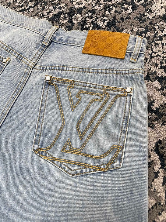 Джинсовые шорты Louis Vuitton Premium - Washed Indigo