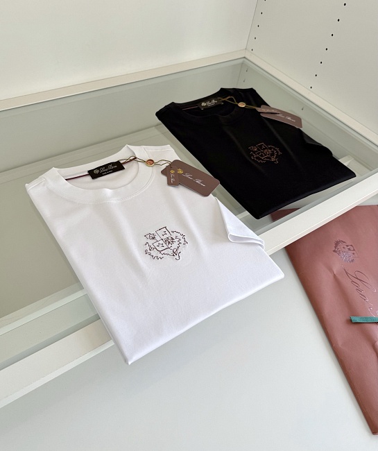 Мужская чёрная футболка Loro Piana premium