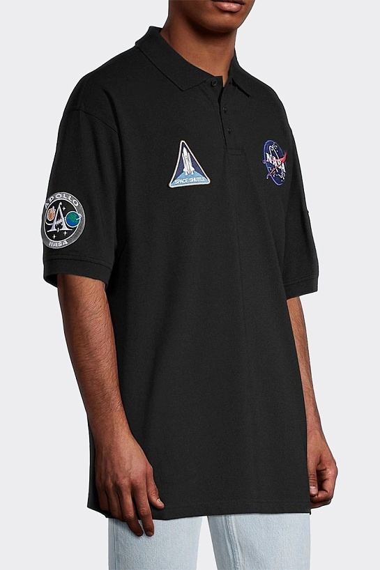 Мужское поло Balenciaga NASA multi-patch