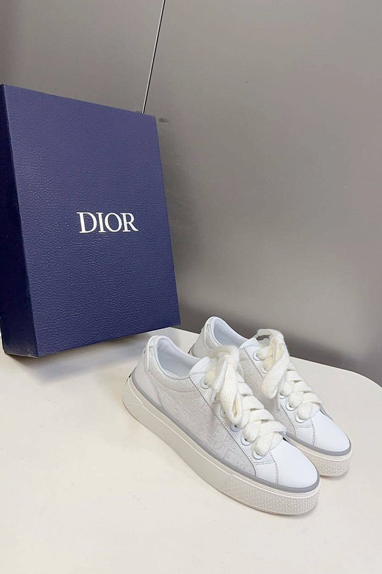 Женские комбинированные кроссовки Dior - White