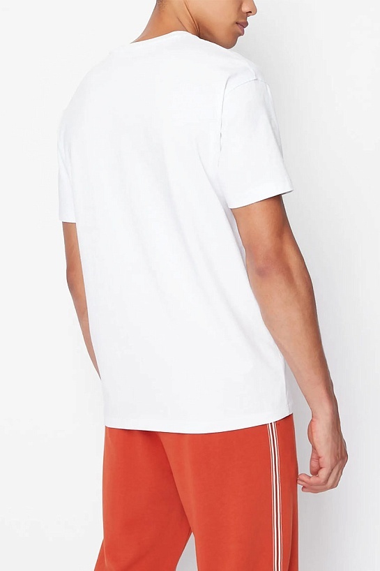 Футболка белого цвета Armani Exchange black logo