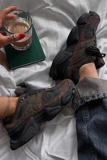 Кроссовки New Balance 9060 - Brown / Dark Green   