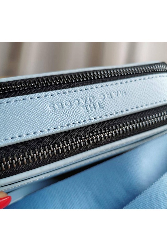 Кожаная сумка Marc Jacobs The Snapshot Dreamy Blue 19x11 см