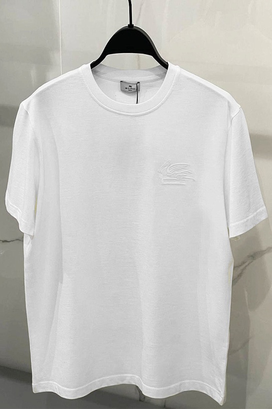 Футболка белого цвета Etro Pegaso embroidery