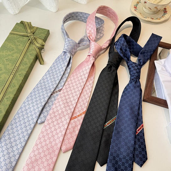 Галстук Gucci GG Monogram premium 146x7 см - Blue