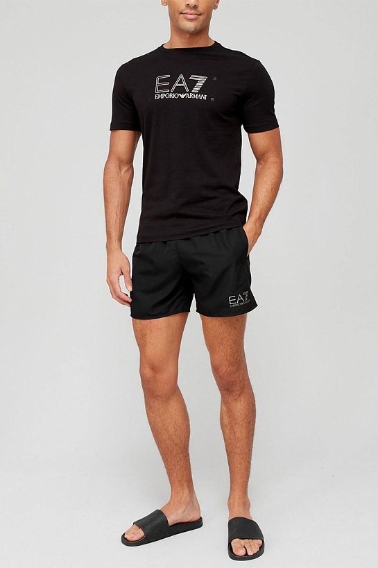 Мужские чёрные шорты Emporio Armani 7