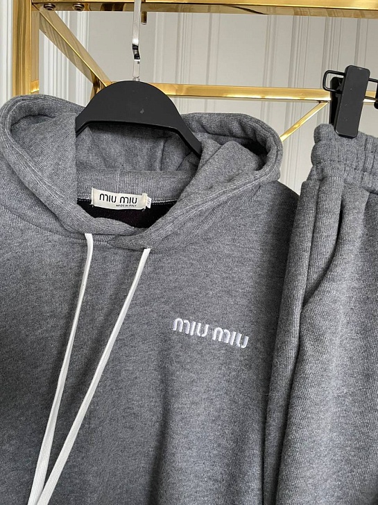 Женский серый костюм тройка MIU MIU Premium