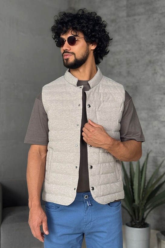 Мужской бежевый жилет Loro Piana