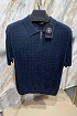 Мужское поло Stefano Ricci zip neck - Navy