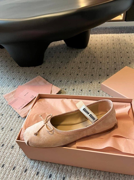 Женские замшевые балетки MIU MIU premium
