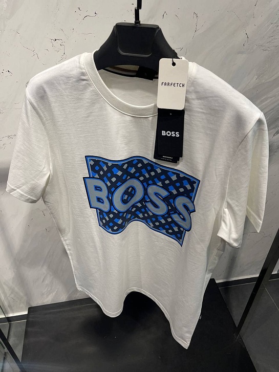 Футболка белого цвета Hugo Boss logo-print