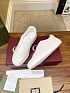 Женские кожаные кеды Gucci Premium - White