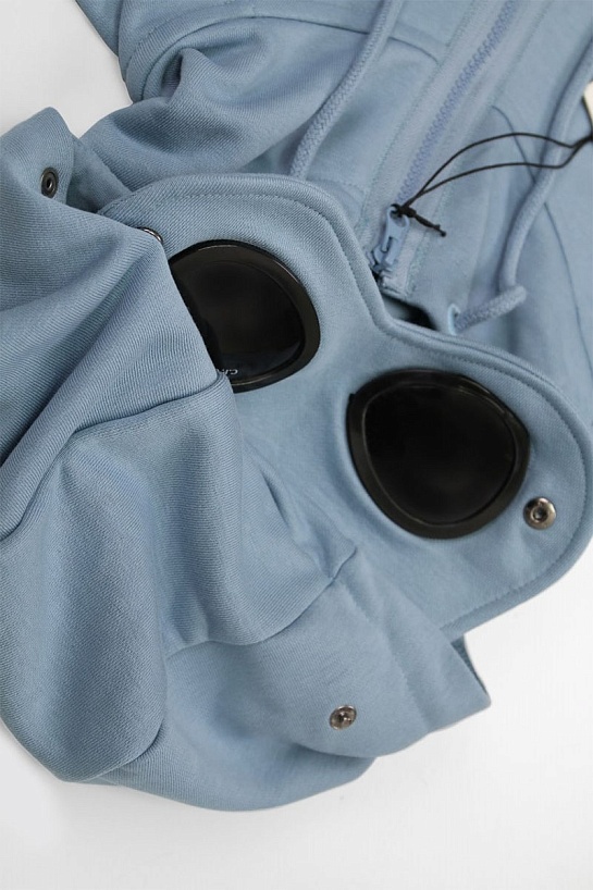 Тёмно-синяя кофта C.P. Company Diagonal Raised Goggle