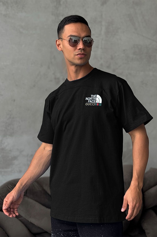 Оверсайз футболка Gucci x The North Face Collaboration landscape print - Black