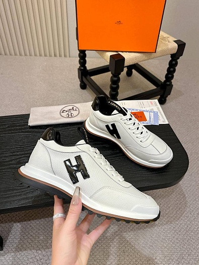 Мужские комбинированные кроссовки Hermes   