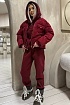 Женский бордовый костюм тройка MIU MIU