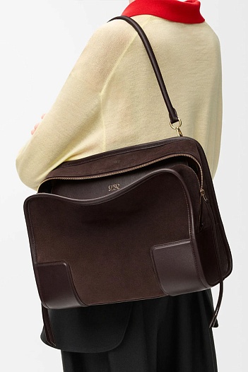 Замшевая сумка Loewe Amazona 34x24 см   