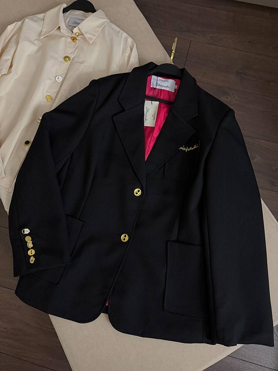 Чёрный женский пиджак Schiaparelli premium