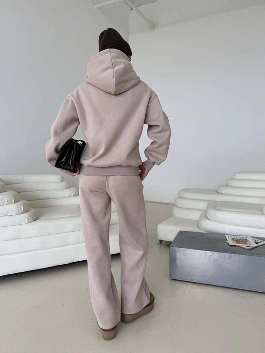 Женский костюм тройка на флисе Max Mara premium - Beige