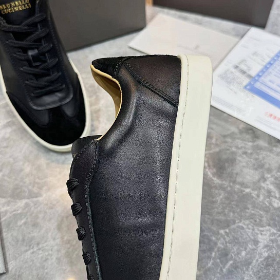 Мужские комбинированные кроссовки Brunello Cucinelli