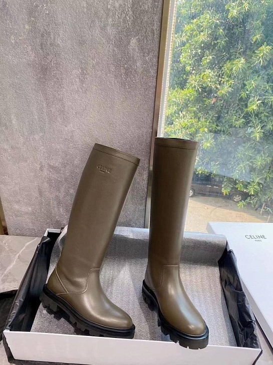 Женские кожаные сапоги Celine Premium