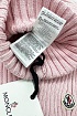 Комплект из шапки и шарфа розового цвета Moncler logo-patch