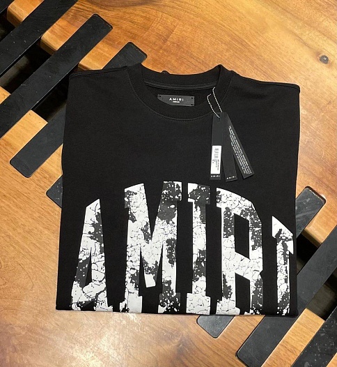 Чёрный мужской свитшот Amiri collegiate-logo   