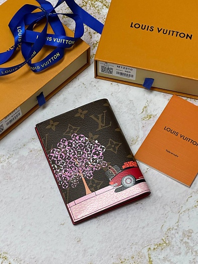 Кожаная обложка для паспорта Louis Vuitton Premium 10x14x2.5 см   