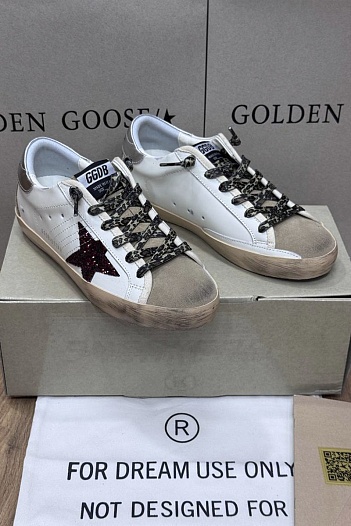 Женские кожаные кроссовки Golden Goose Ball Star premium   