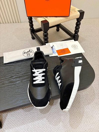 Мужские кроссовки Hermes Bouncing - Black / White   