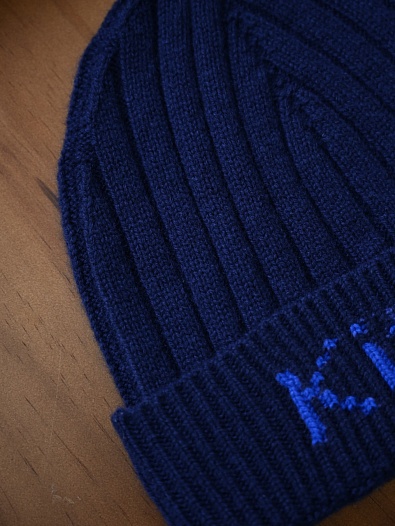 Кашемировая шапка Kiton premium - Royal Blue   