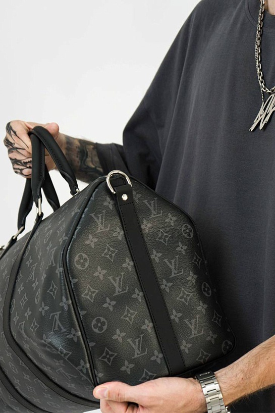 Дорожная сумка Louis Vuitton Keepall Monogram Eclipse 45x27 см