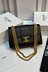 Женская сумка Celine Victorire Medium Premium 21x12x7 см - Black / Gold