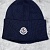 Мужская шапка тёмно-синего цвета Moncler logo-patch