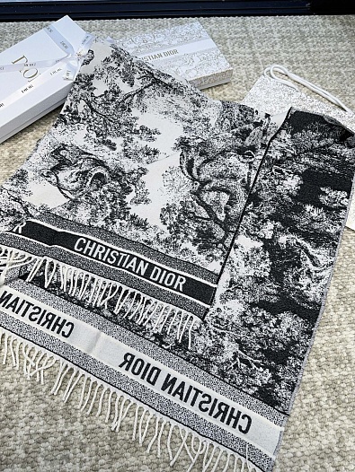 Шарф Dior Toile de Jouy Sauvage premium 140x140 см   