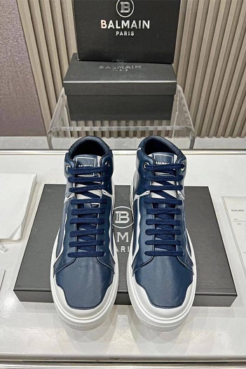 Кожаные кроссовки Balmain Paris High-Top   