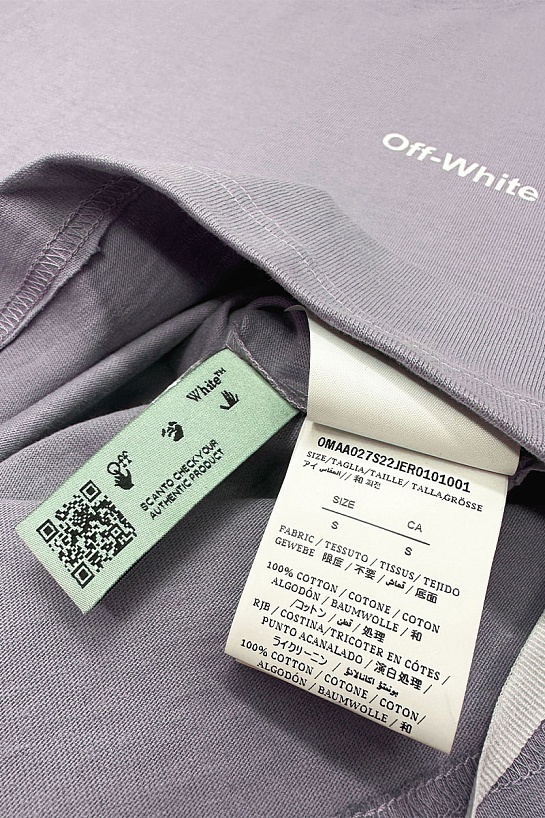 Оверсайз футболка Off-White Wave Diag print - Light Purple