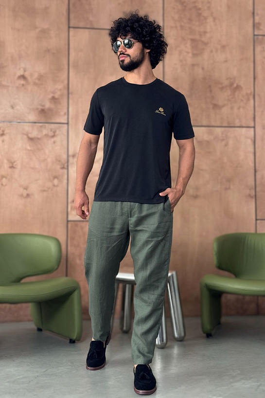 Мужские зелёные брюки Loro Piana