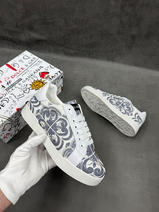 Мужские кроссовки Dolce & Gabbana Portofino Majolica-print 