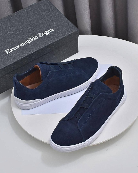 Мужские кроссовки Ermenegildo Zegna Triple Stitch - Navy
