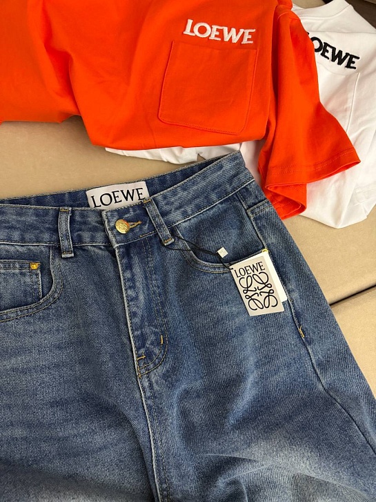 Женские синие джинсы Loewe premium