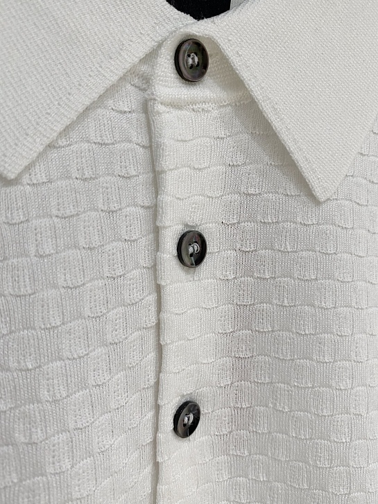 Мужское белое поло Kiton premium