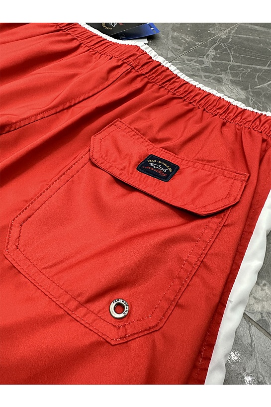 Мужские красные шорты Paul & Shark logo-patch