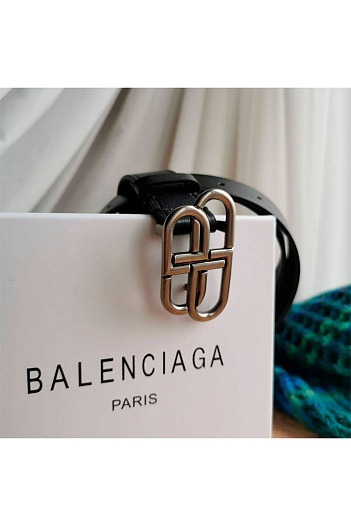 Кожаный ремень Balenciaga (ширина 3 см, длина 90 / 95 см)   