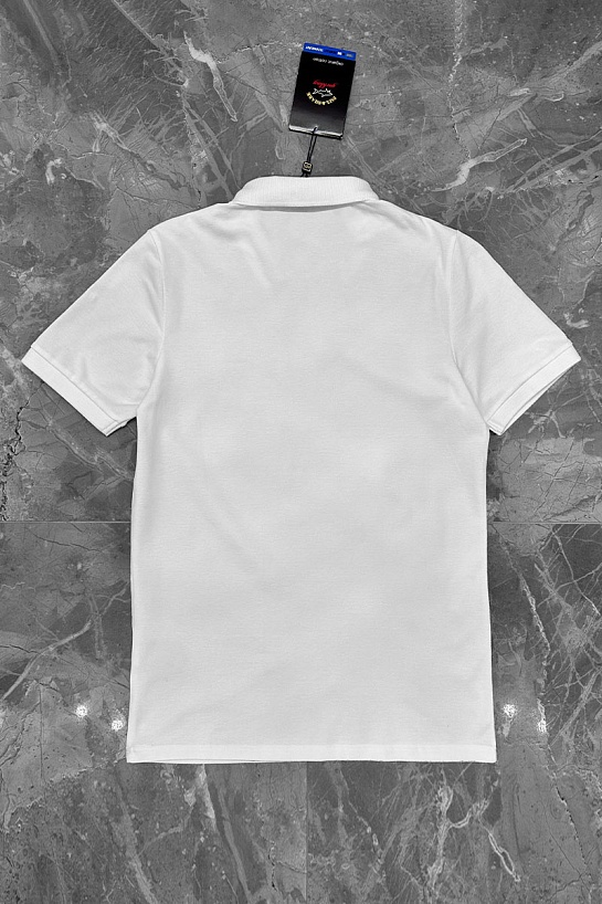 Белое поло Paul & Shark logo-embroidered