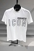 Мужская белая футболка Dsquared2 "ICON"