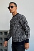 Тёмно-синий джемпер Fendi FF Monogram
