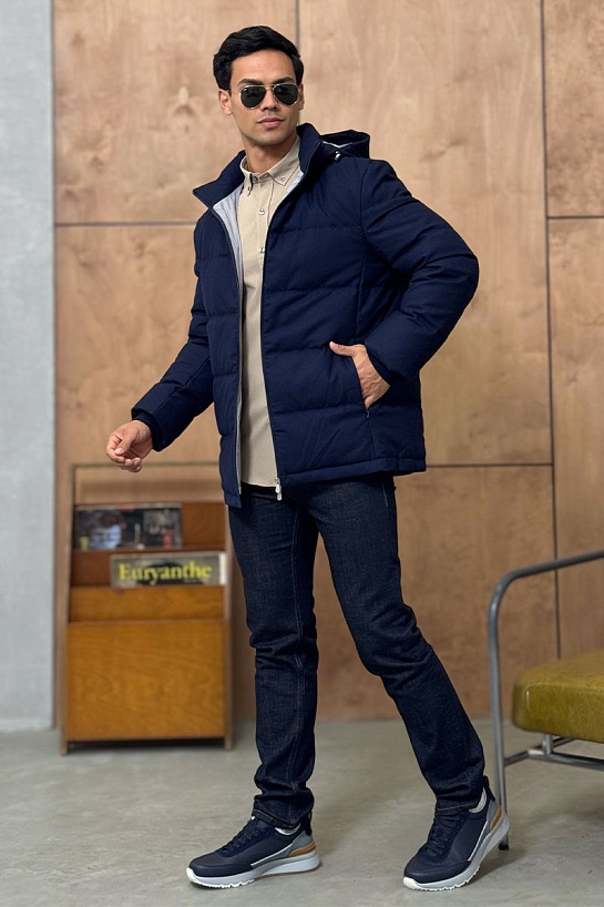Мужской пуховик Brunello Cucinelli Premium - Navy