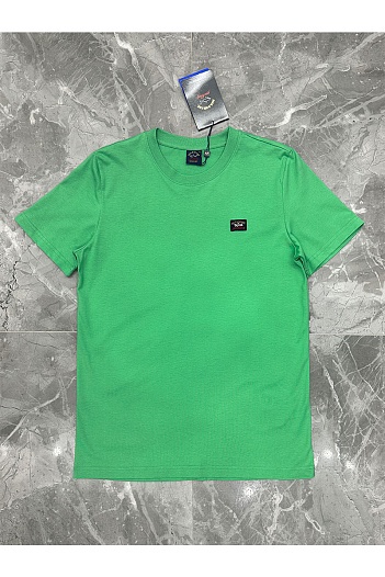 Футболка зелёного цвета Paul & Shark logo-patch   